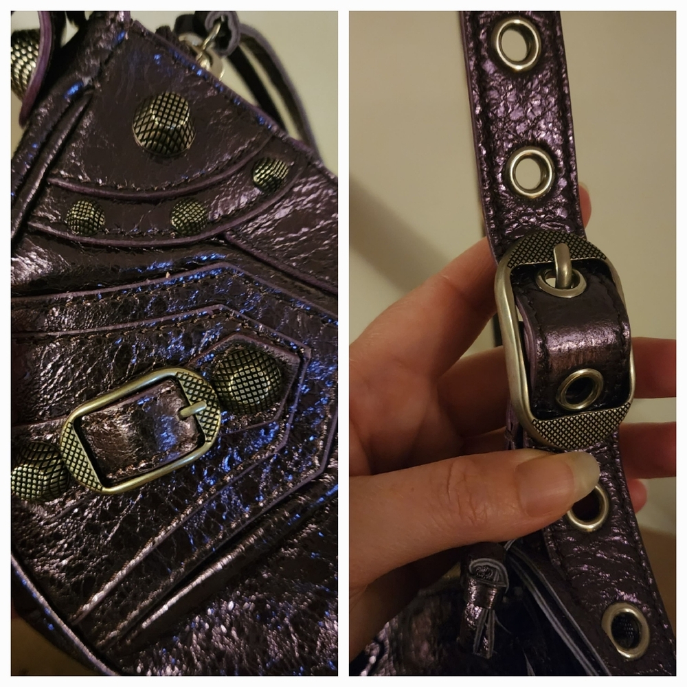 Nwot Balenciaga cagole bag in laminated leather - lilac - Picture 10 of 14